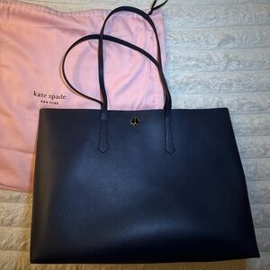 Kate Spade Navy Blue Tote Bag and Wristlet